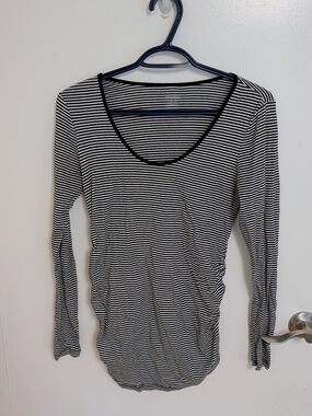 Maternity Striped Long Sleeve Top - Women's Small
